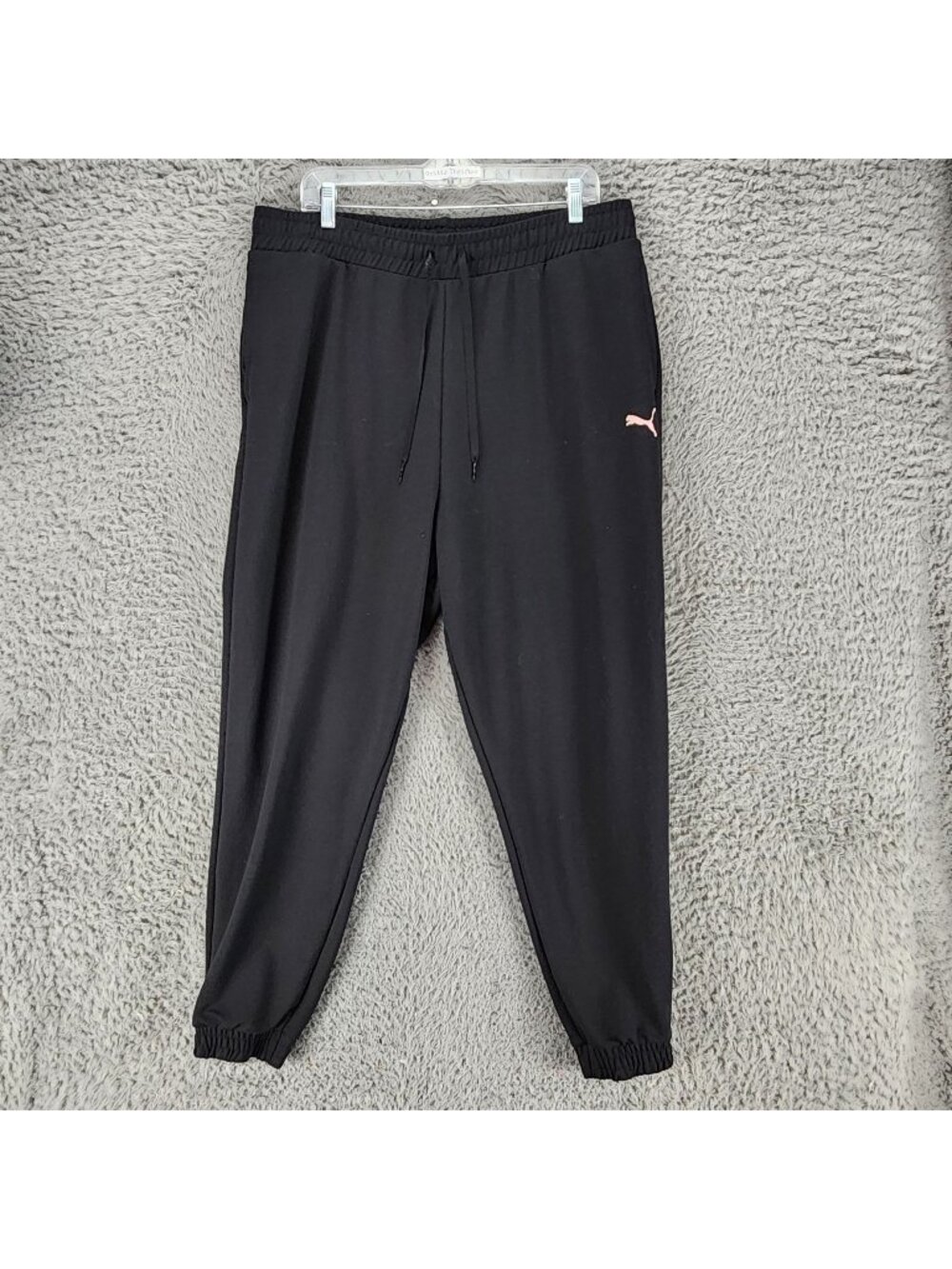 Puma Pants Womens XL Black Fleece Way 1 Elastic Cuff Jogger